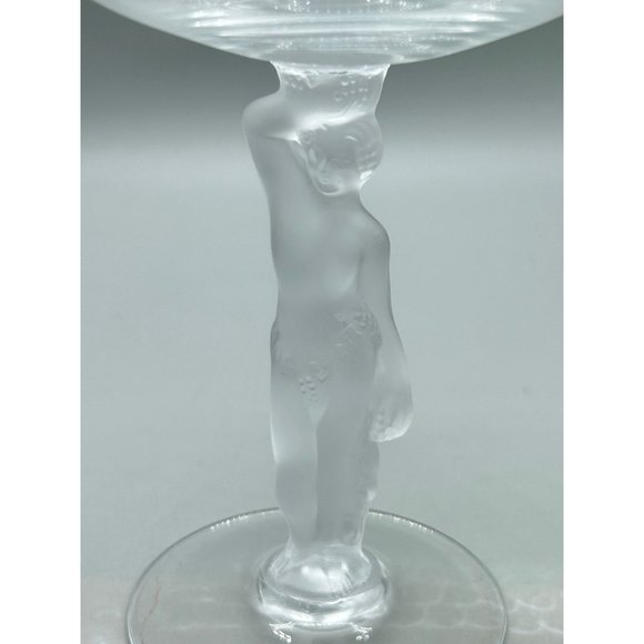 Vintage Bacchus Frosted Champagne Sherbet Glass By France 1 Pc Replacement Glass - Picture 4 of 11